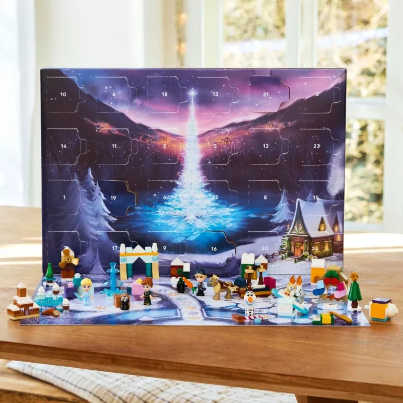 Zabawka konstrukcyjna LEGO Disney Kraina Lodu Kalendarz Adwentowy 2025 zestaw 43273 — 231 elementów, 4 minifigurki, wiek 5+