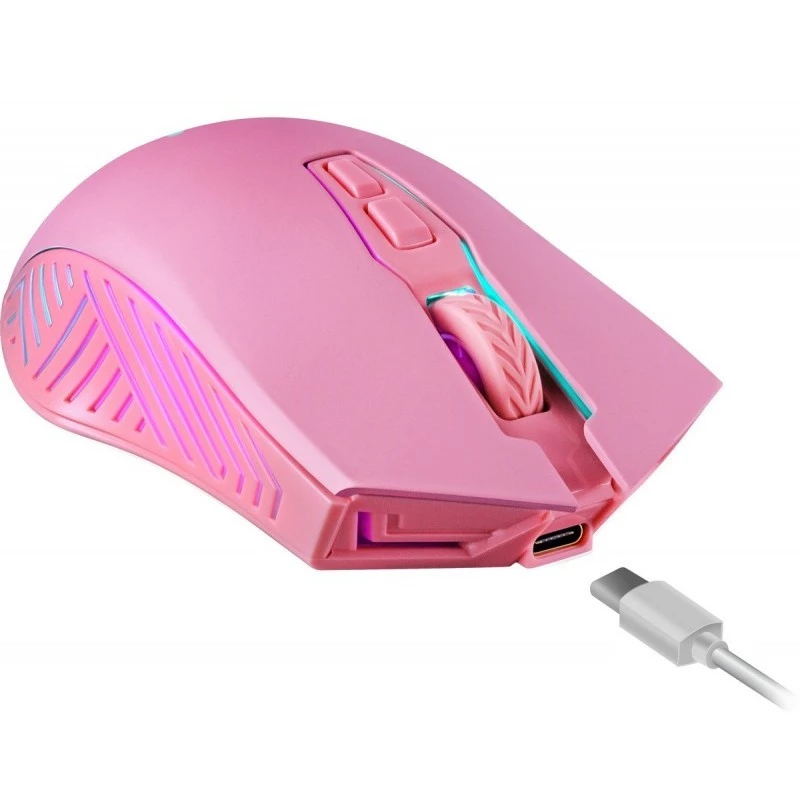 Bezprzewodowa mysz gamingowa DEFENDER P ANDORA PINK interfejs