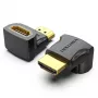 Adapter Vention HDMI pod kątem 90 stopni wtyk na gniazdo Czarny