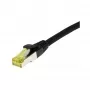 kabel krosowy RJ45, CAT6A 500Mhz, 0,15m, czarny, S-STP(S/FTP), TPE/LSZH(Ultraflex), AWG26, z kablem surowym Cat.7, Synergy 21 (S217614)