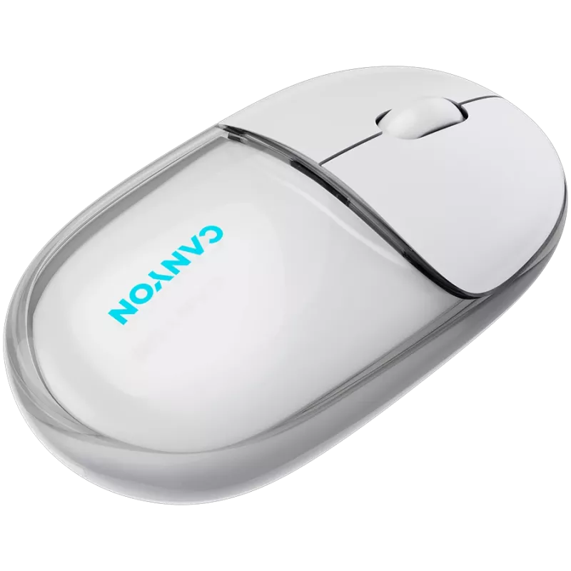 Mysz CANYON OnClick 24 BT/bezprzewodowa przezroczysta/biała