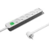 Listwa zasilająca Qoltec 50290 1,8 m, 5 gniazd AC, wewnętrzna, biała