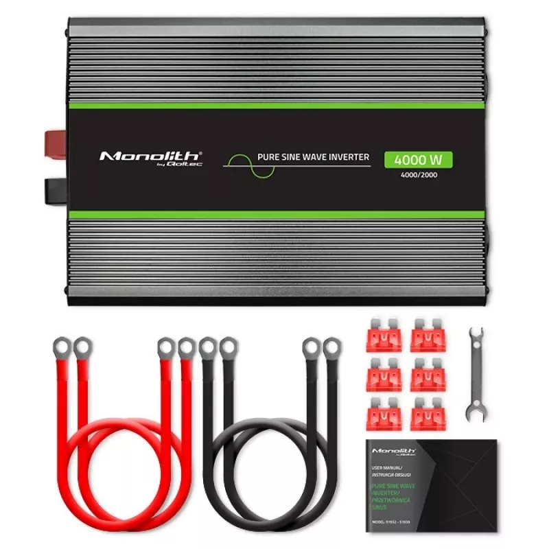 Qoltec Monolith zasilacz samochodowa Auto 4000 W czarna