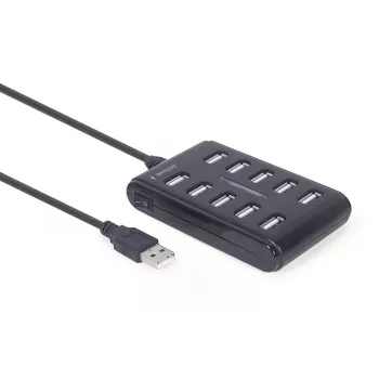 Koncentrator USB Gembird UHB-U2P10P-01 — 10-portowy hub USB 2.0