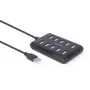 Koncentrator USB Gembird UHB-U2P10P-01 — 10-portowy hub USB 2.0