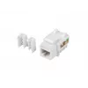 Moduł keystone LANBERG KSU6-1090, Cat6 U/UTP płaski, RJ-45 męski do LSA żeńskiego, AWG 22/26, 14.5×16.1 mm, biały