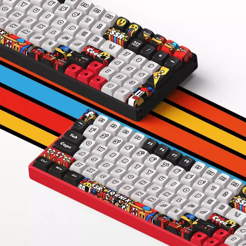 klawiatura Ducky IQUNIX F97 Graffiti Blaze Wireless Gaming Tastatur, RGB, Moonstone-Turbo-Switches