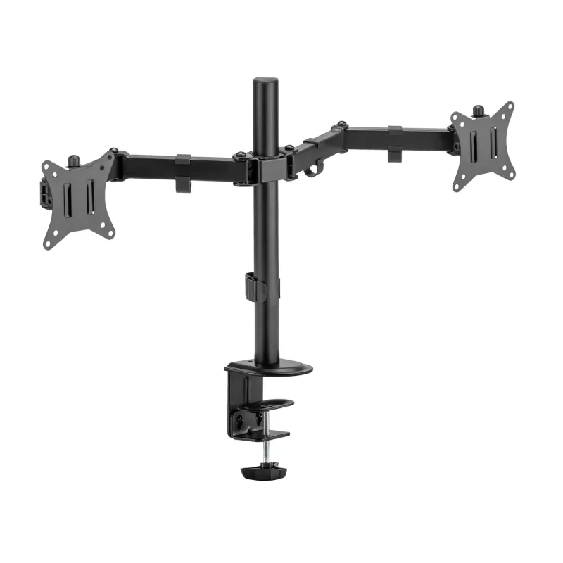 Uchwyt ścienny do monitora SBOX LCD-352/2-2 dla ekranów 13–32 cali, podwójne ramię, obciążenie 2×8 kg, VESA 100×100