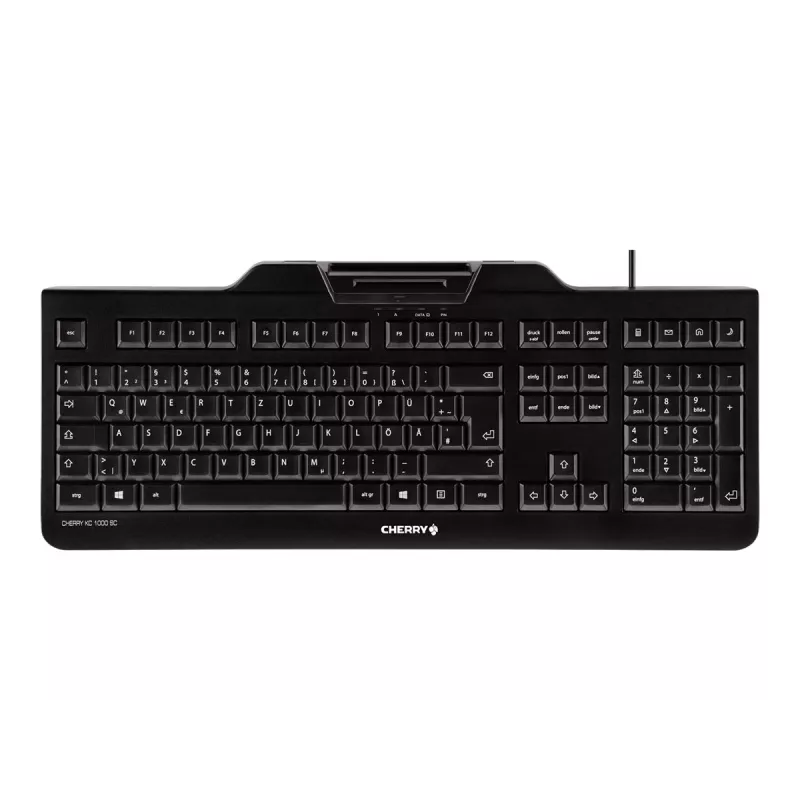 CHERRY KC 1000 SC klawiatura USB QWERTZ szwajcarski czarny