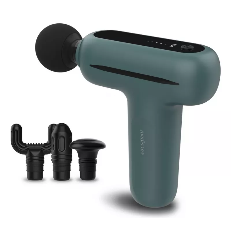Medisana MG 200 masażer mięśni z 4 głowicami, wibracja, 3000 obr./min, amplituda 8 mm, Li‑Ion 7,4 V, ładowanie USB