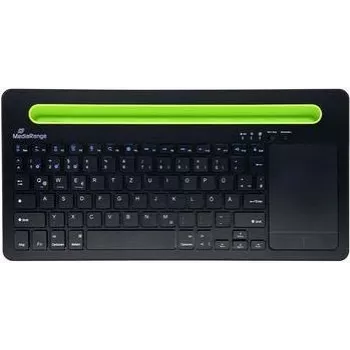 Klawiatura MediaRange MROS131 Office Bluetooth QWERTZ Niemiecki Szwajcarski Czarny Zielony