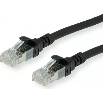 ROLINE - Kabel krosowy - RJ-45 (M) do RJ-45 (M) - 30 cm - SFTP - CAT 6a - Czarny (21.15.2975)