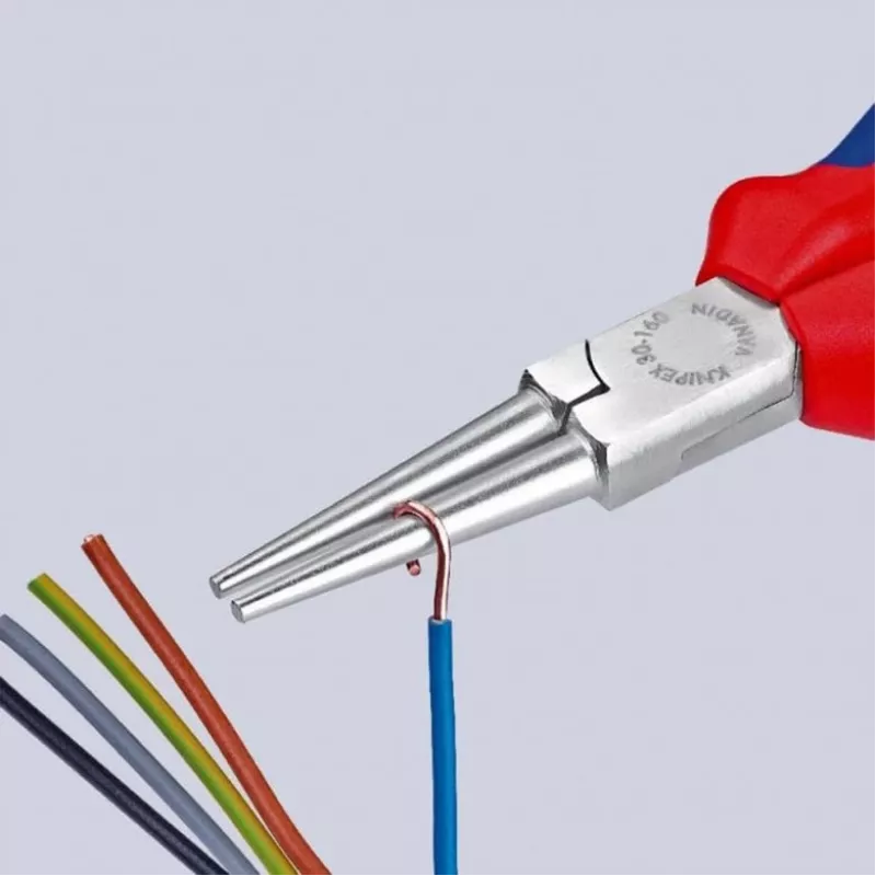 KNIPEX 30 35 160 - Szczypce półokrągłe - 2,5 mm - 4,1 cm - Stal - Niebiesko-czerwone - 16 cm