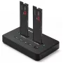 Docking station QOLTEC 52366 — dual M.2 NVMe PCIe SSD, USB-C 20Gb/s, supports up to 2×8TB, offline cloning