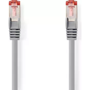 Kabel sieciowy Nedis CAT6 - wtyk RJ45 | wtyk RJ45 | S/FTP | 1,00 m | okrągły | LSZH | szary | etykieta