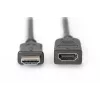 Digitus ASSMANN HDMI High Speed - HDMI mit Ethernet-Verlängerungskabel - HDMI (W) bis HDMI (M) - 5 m - Dreifachisolierung - Schwarz (AK-330201-050-S)