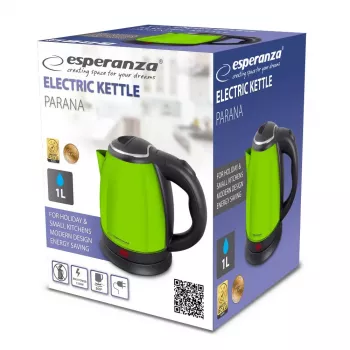 Czajnik elektryczny ESPERANZA EKK128G 1.0 L 1350 W bezprzewodowy z tworzywa sztucznego zielony
