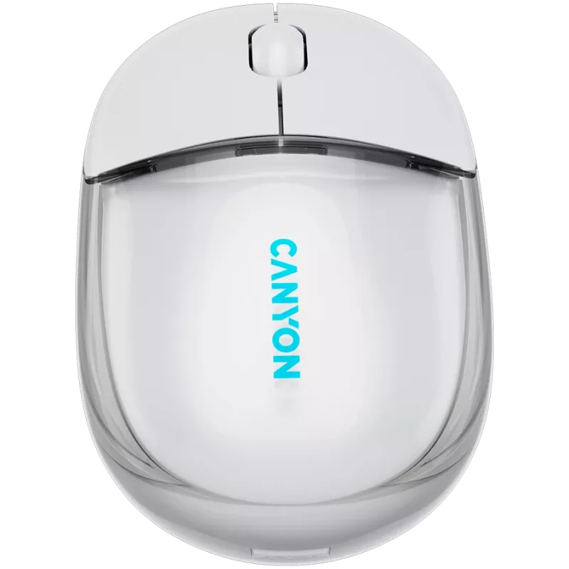 Mysz CANYON OnClick 24 BT/bezprzewodowa przezroczysta/biała