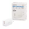 Adapter podwójny USB 65W, 2xUSB-C, biały