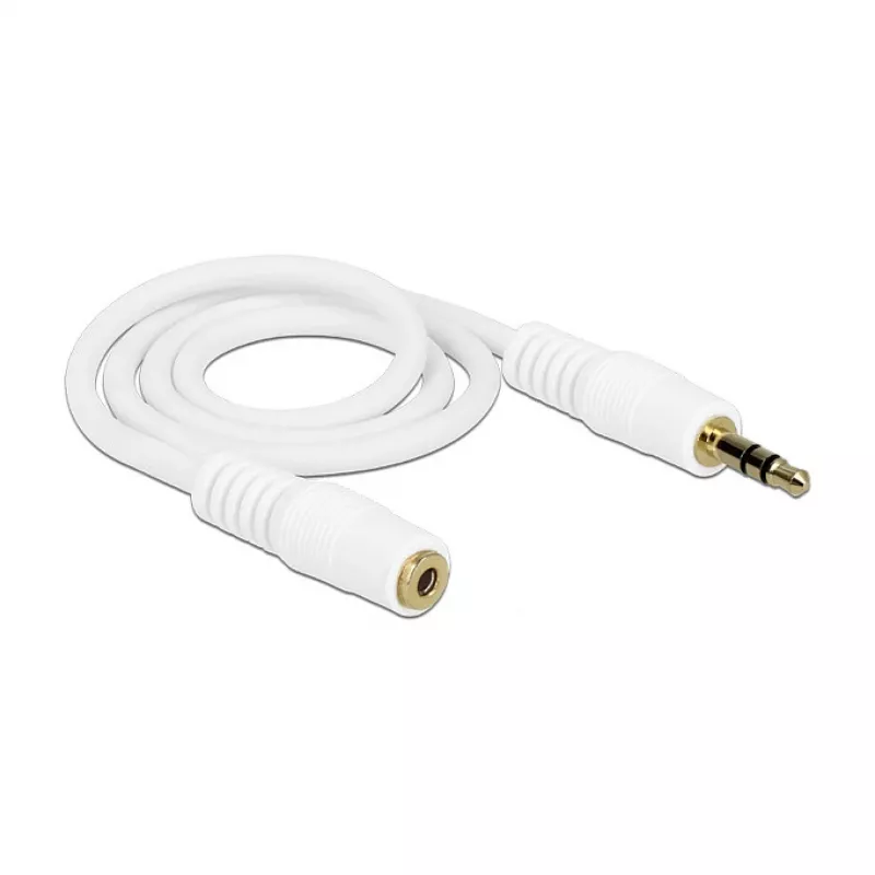 Kabel audio 3,5 mm M-Ż DeLOCK 83763 0,5 m biały