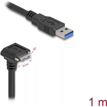 DeLOCK Kabel USB 1 m USB A Micro-USB B Czarny 5 Gbit/s