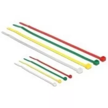 Opaski kablowe DeLOCK 18628 Nylon Zielony Czerwony Przezroczysty Żółty 200 szt.