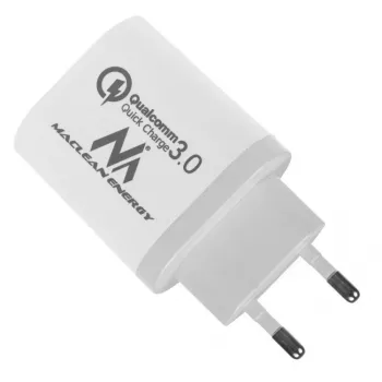 Ładowarka sieciowa MACLEAN MCE479W — szybka ładowarka USB z 3 portami, łączna moc wyjściowa 18 W