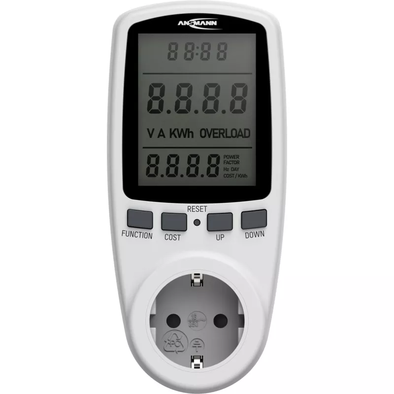 Miernik kosztów energii ANSMANN APM2 120-0007 z wyświetlaczem LCD