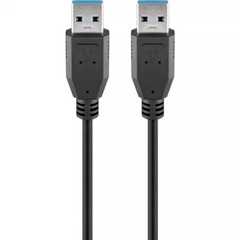 Wentronic Goobay USB 3.0 SuperSpeed kabel, czarny, 1,8 m - USB 3.0 wtyk (typ A) > USB 3.0 wtyk (typ A) (93928)