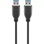 Wentronic Goobay USB 3.0 SuperSpeed kabel, czarny, 1,8 m - USB 3.0 wtyk (typ A) > USB 3.0 wtyk (typ A) (93928)