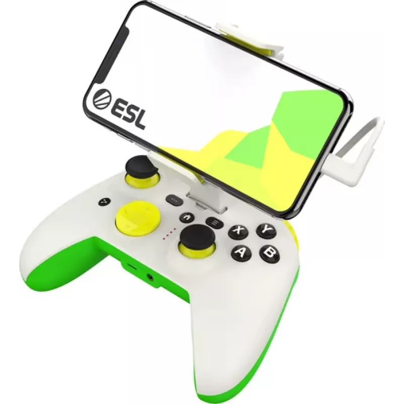 Gamepad RiotPWR RP1925ESL USB Type-C Wired zielony biały żółty