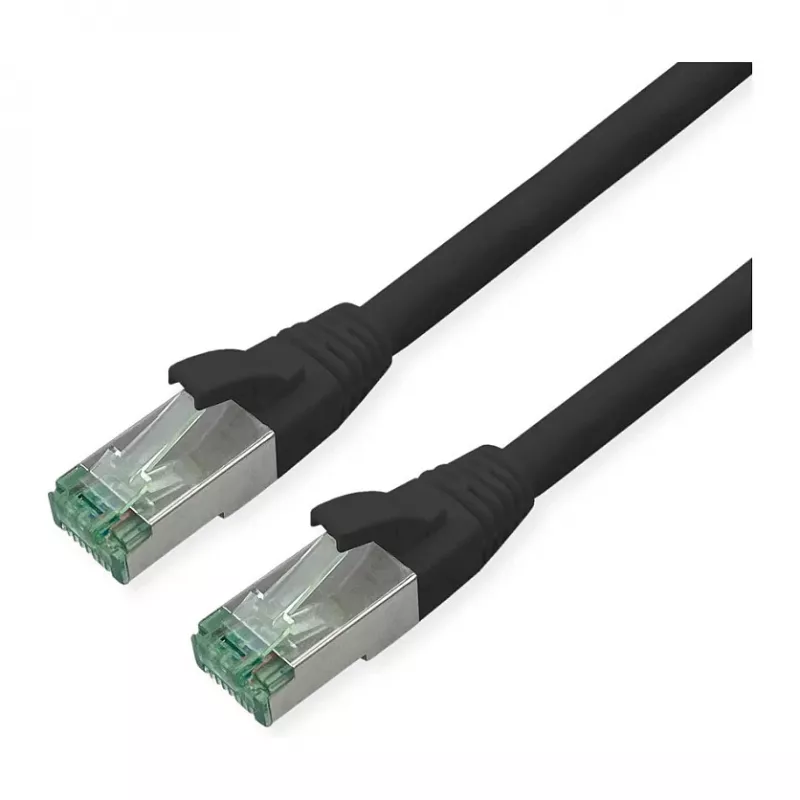 Kabel krosowy ROLINE RM Cat.6A S/FTP (PiMF), czarny, 2 m