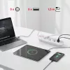 Listwa zasilająca MACLEAN MCE394W — 3 gniazda, 3×USB 2,1 A, 110–240 V AC, 2500 W, kabel 1,5 m, biała
