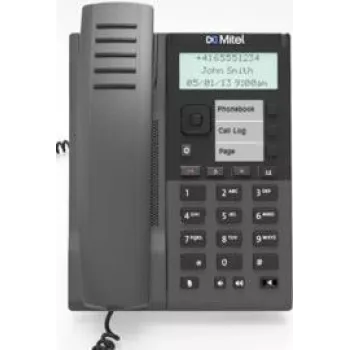 Telefon IP MITEL MiVoice 6905 VoIP z identyfikatorem rozmówcy, biurkowy aparat SIP, podstawowe funkcje VoIP