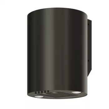 Okap MAAN Elba Mini WPB 431, stal czarna, 120–300 m³/h, hałas 55–61 dB, wysokość 400 mm, sterowanie elektroniczne z wyświetlaczem i pilotem