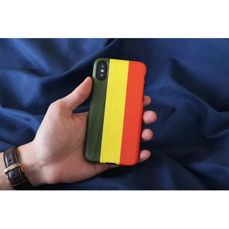 Etui na smartfona man and wood do iPhone'a X/XS — Reggae Czarny, ochronna twarda tylna obudowa