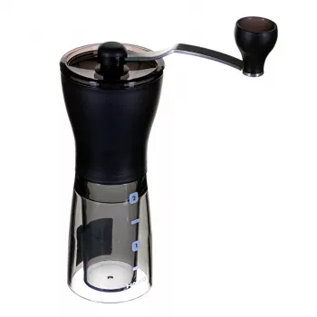 Coffee grinder HARIO MSS-1DTB — electric grinder, Czarny, fine grinding, built-in dispenser