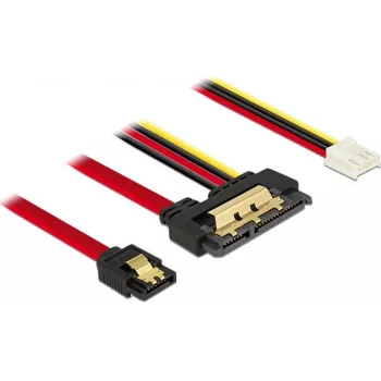 Kabel SATA DeLOCK 85234 0.3 m SATA 7-pin + Molex 4-pin SATA 22-pin Czarny