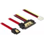 Kabel SATA DeLOCK 85234 0.3 m SATA 7-pin + Molex 4-pin SATA 22-pin Czarny