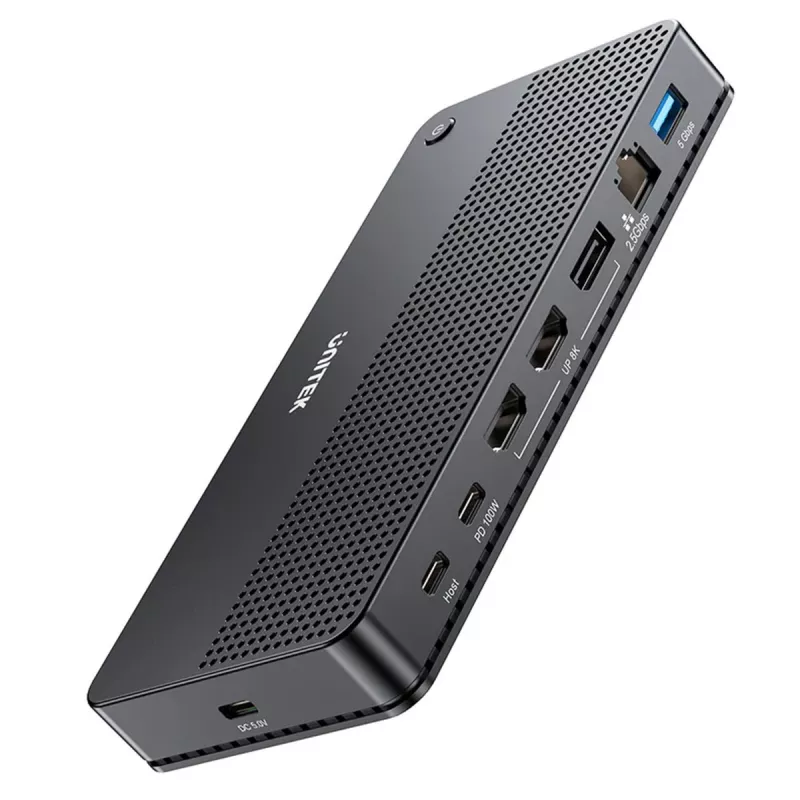 Stacja dokująca UNITEK D1104A01 USB4 przewodowa 100W Power Delivery