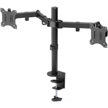 Uchwyt Goobay Monitor Arm Dual Flex - ekran 17-32 cale - montaż na biurko VESA 75 i 100 mm - Obracanie, obrót i pochylanie - regulacja wysokości - maksymalne obciążenie