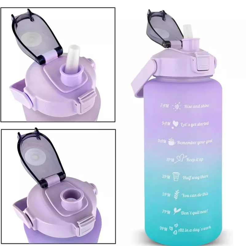 Extralink Motivational Bottle, butelka na wodę, 2000 ml, fioletowo-niebieska, BUT-992