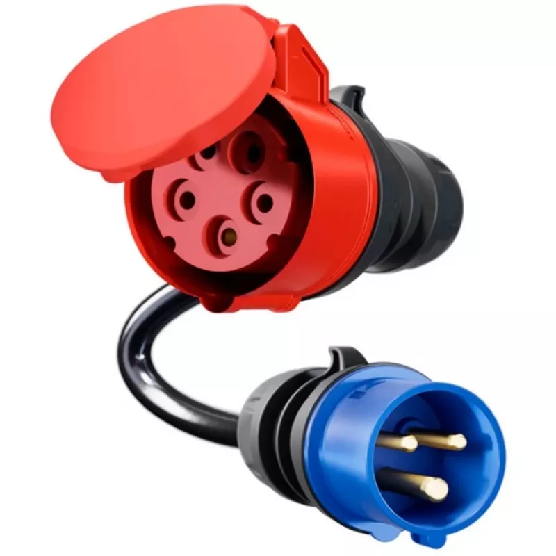go-e Adapter Gemini flex 11 kW do CEE niebieskie 16 A Kabel 0,3 m