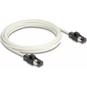 Kabel sieciowy DeLOCK RJ45 wtyk do wtyku kat.6A S/FTP 3m biały