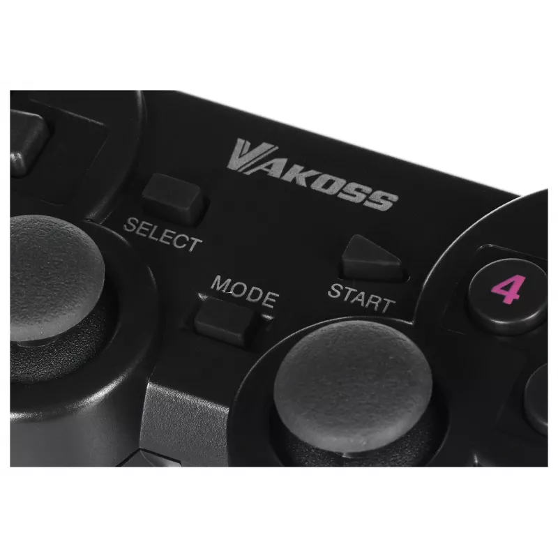 Gamepad VAKOSS GP-3925BK czarny bezprzewodowy RF analogowo-cyfrowy do PC i PlayStation 3, 12 przycisków, 2,4 GHz, nanoodbiornik