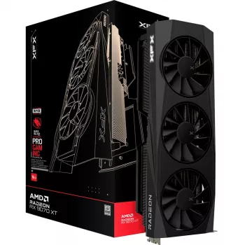 Karta graficzna XFX Radeon RX 9070 XT — 16 GB GDDR6, 256-bit, PCIe 5.0, 3x DisplayPort 2.1, HDMI 2.1, 3 wentylatory