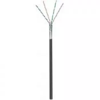 Wentronic goobay - Kabel w zwoju - 100,0 m - Folowany ekranowany skrętka (F/UTP) - CAT 5e - linka - Czarny (57295)