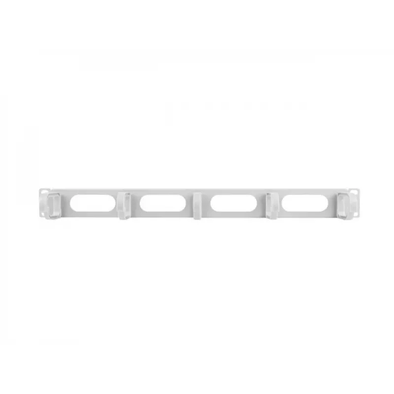 Panel do zarządzania kablami w szafie rack LANBERG AK-1205-S, 1U metalowy, 19 cali (48,3 cm), głębokość 80 mm, szary