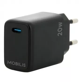 Mobilis - Zasilacz - szybki - 20 W - PD/PPS (24-pin USB-C) - Czarny - Europa (001361)