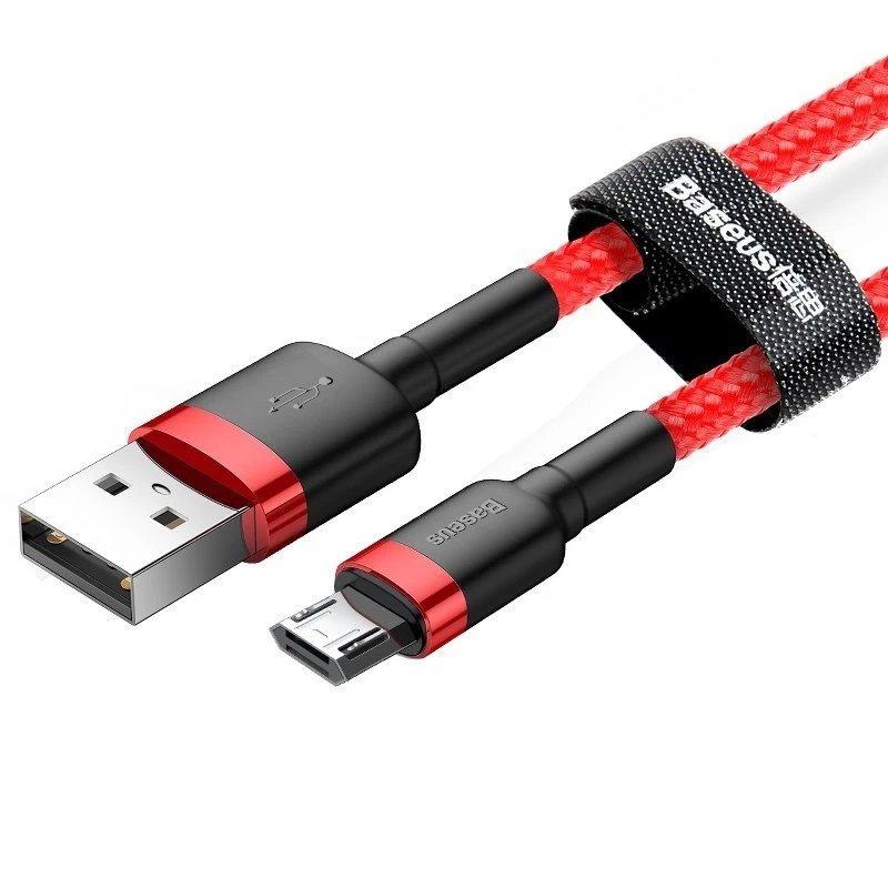 Kabel USB Baseus CAMKLF-C09 2m USB A Micro-USB B Czerwony